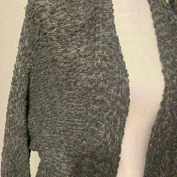 SHEIN open front waterfall cardigan long sleeves in gray women’s size Large EUC - Picture 2 of 7